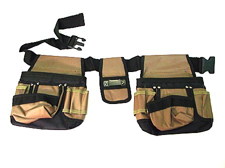 HANDY DOUBLE POCKET TOOL BELT - POLYBAG - NAILS