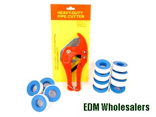 LOT 2 - PVC PIPE CUTTER + PLUMBERS TAPE HAND TOOLS
