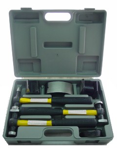 NEW AUTO BODY REPAIR KIT 7 piece SET + CASE -SHOP TOOLS