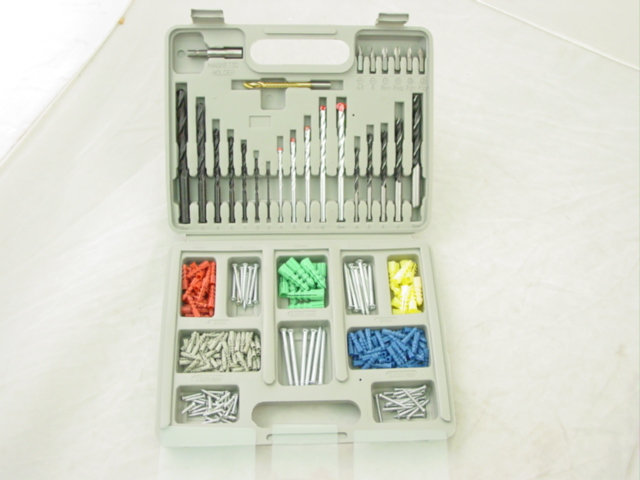 DRILL BIT SET - 301 PIECE CARBIDE + WALL ANCHORS