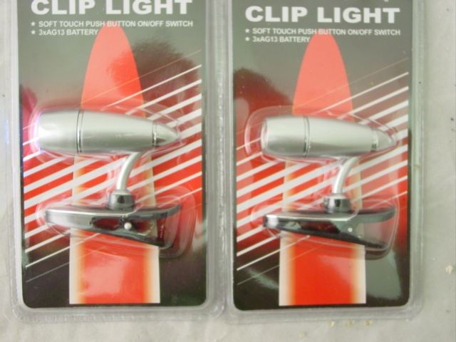 LOT 2 - CLIP LIGHTS - Soft Touch On OFF - Reading Work
