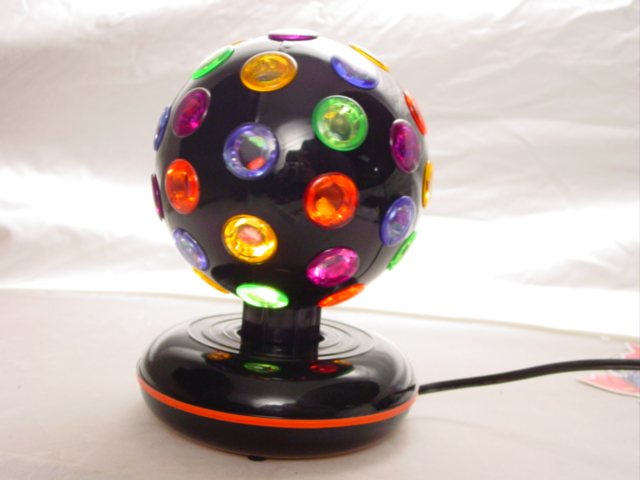 COOL DISCO BALL LIGHT - 6" inch GLOBE - ROTATES COLORS
