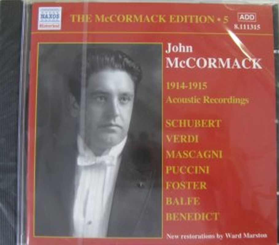 John Mccormack - V5 1914- 1915: Acoustic Recordings - Cd