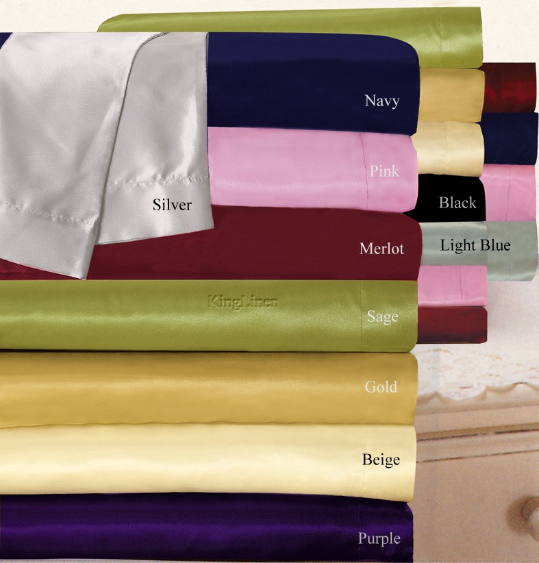 New Pink Charmeuse Lingerie Satin Silk Sheets Full