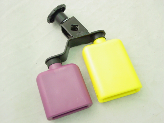 211- Clave Blocks - YELLOW + PURPLE - Aux Drum Parts