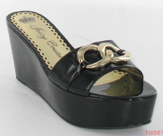 Juicy Couture Candace Black Patent Shoe sz 9 USA Wmn