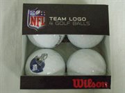 18-ws-50NYG-n-4pk: Wilson Staff Fifty Team Logo New York Giants 4pk NEW