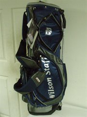 9-ws-tpc-m-std-blu-n: Wilson Staff Tour Pro Carry Stand Bag Blue 9.5" NEW