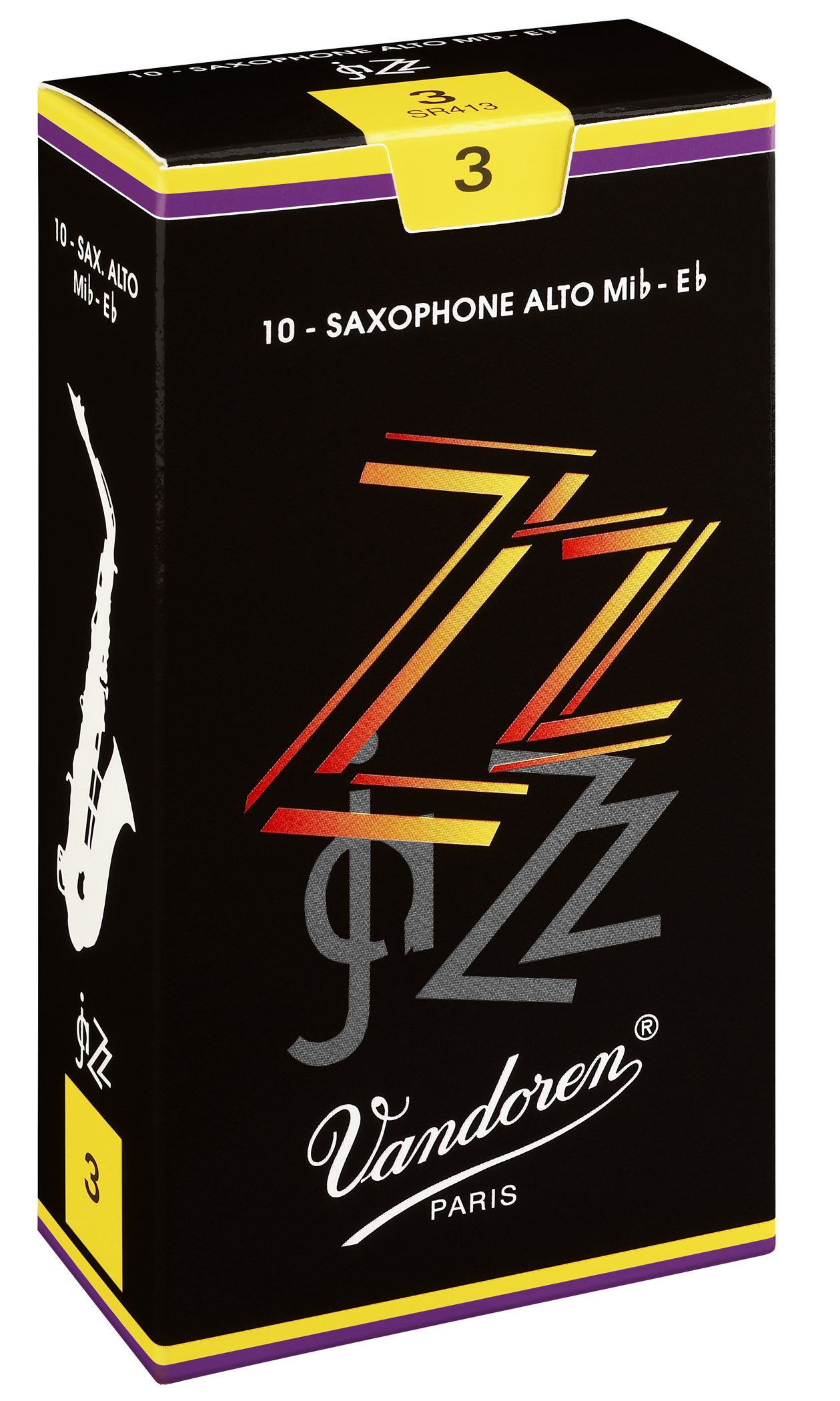 Vandoren 10 Alto Saxophone ZZ Reed #3