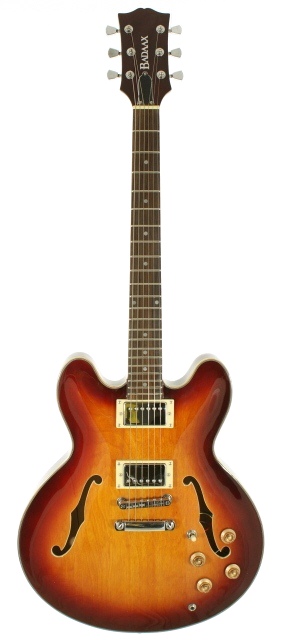BadAax 335GT Electric Guitar in Antique Burst/Free case