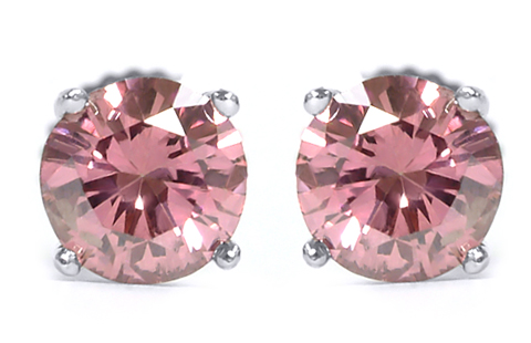 Pink Diamond Earrings