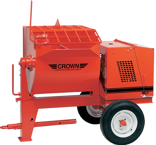 Crown 8hp Briggs Gas 10S Towable Mortar Mixer