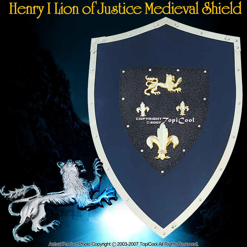 Henry Lion of Justice Medieval Crusader Shield / Handle