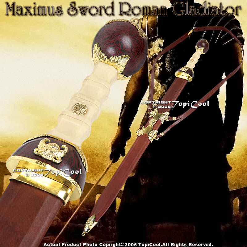 Maximus Roman Gladiator Sword Medieval Gladius w/ Scab