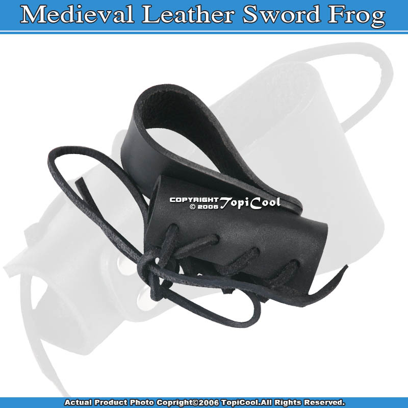 Leather Sword Frog w/ Belt Hook for Dagger Main Gauche