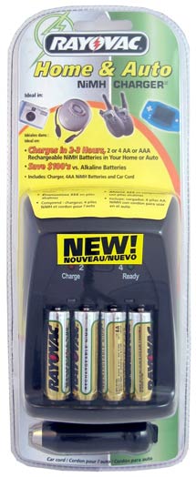 Rayovac PS10 4AA Home Audio NiMH Battery Charger