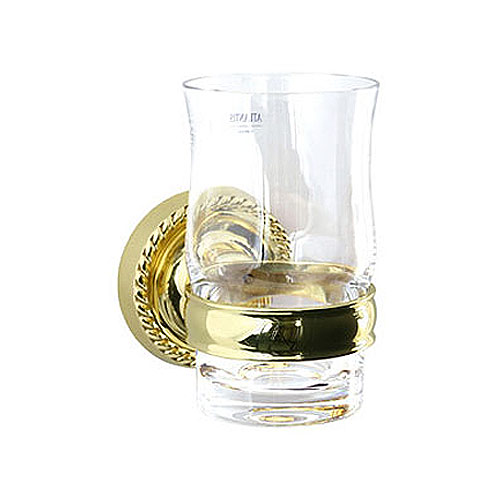 Cifial 456760X10 Brass Tumbler Holder w/ Glass Twilight