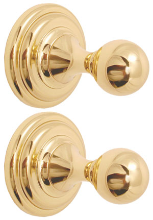 Cifia 477.545.605 Polished Brass Robe Hook Concealed Mount