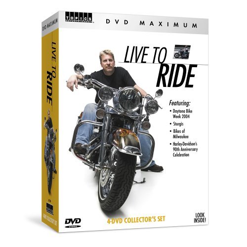 Live To Ride Harley Davidson Chopper Motorcycle Hog Bike, 4-DVD Collector's Boxed Set