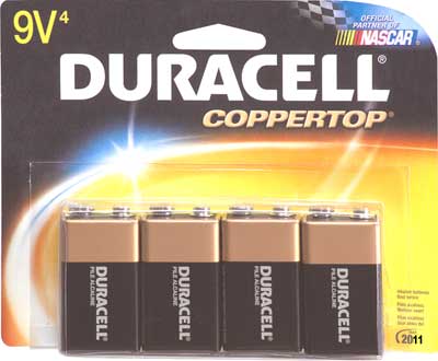 16 Duracell Coppertop 9V Batteries (2) 8-Packs Exp 2011