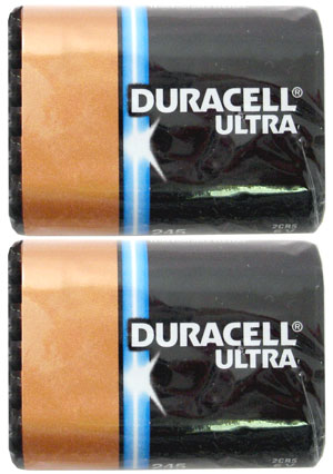 2 Duracell 245 Ultra Lithium Photo Camera Batteries Exp Date: 2014