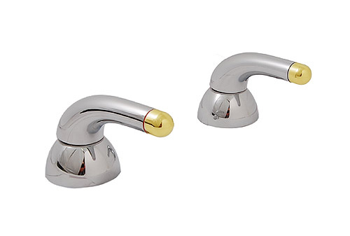 Hansgrohe 36422 Axor Allegroh Bath Tub Deck Valves, Chrome / Gold