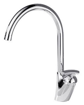 Delta 182 Urban Verona Single Hole Kitchen Sink Faucet, Polished Chrome