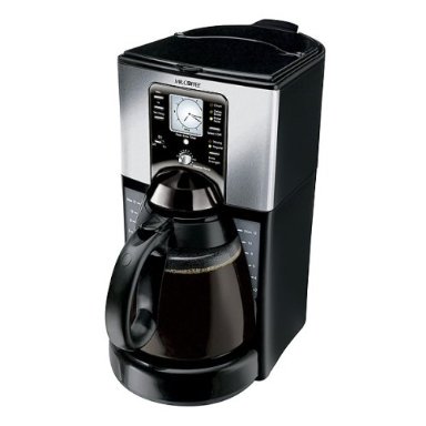 Mr. Coffee FTX41 12-Cup Programmable Coffeemaker- Black with Brushed Chrome Accents