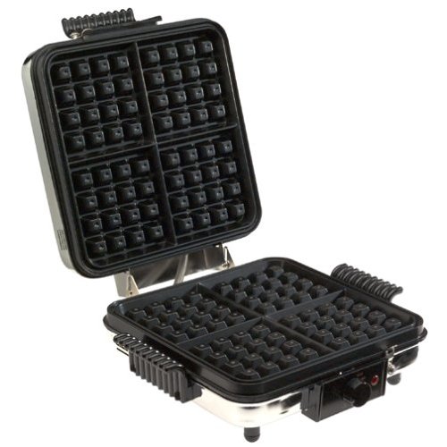 VillaWare V6150 4-Square Belgian Waffler Multi-Baker Stainless Steel