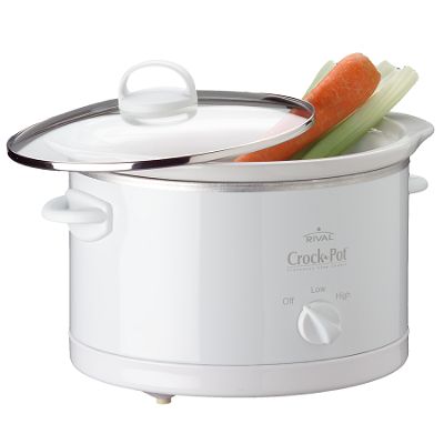 Rival SCR450-W 4.5 Quart Removable Stoneware Slow Cooking Crock Pot Cooker, White