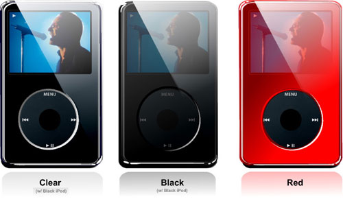 Speck See-Through Hard Case 3-Pack iPod Video 5G 60GB Clear, Black, Red