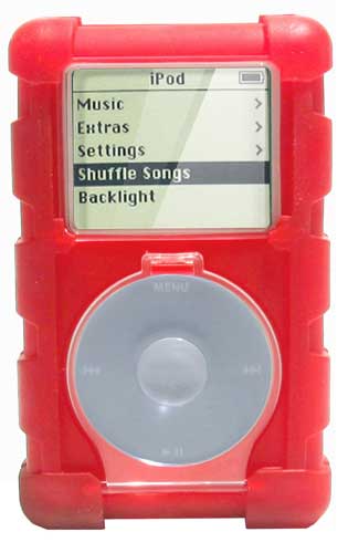 Speck ToughSkin Ruggedized iPod Skin Case Red TS-RED-4G, Fits 4G 20, 30, 40 Gig Photo (4th Gen)