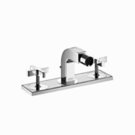 Hansgrohe 39234-CH Chrome Axor Citterio Cross Handled Bidet Faucet w/ Plate