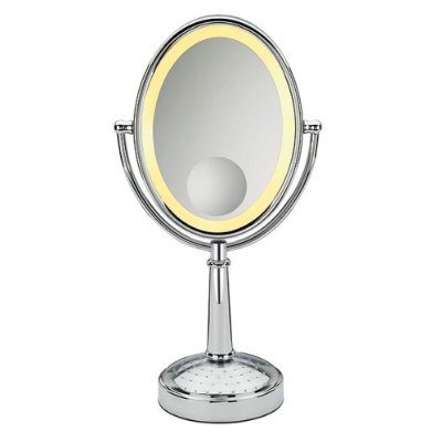 Conair BE86 Infiniti Triple Magnification Mirror, 9" Oval Frame Polished Chrome