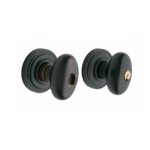 Baldwin 5225.112.ENTR Egg Knob Keyed Entry Door Lock Set Venetian Bronze