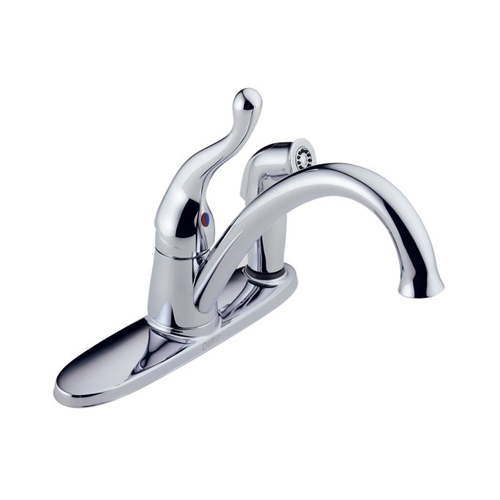 Delta 319-WF Talbott Chrome Single Handle Kitchen Faucet with Integral Spray