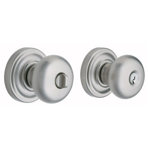 Baldwin 5205.150.ENTR Classic Knob Keyed Entrance Door Lock Satin Nickel