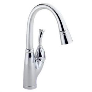 Delta 999 Polished Chrome Allora Pullout BarPrep Sink Faucet
