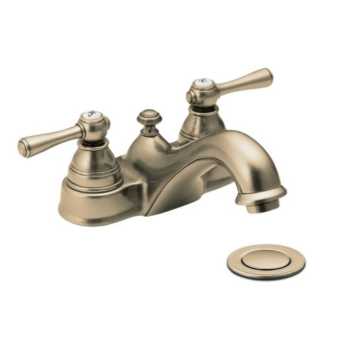 Moen 6101AZ Kingsley Antique Bronze Two-handle Bathroom Sink Faucet