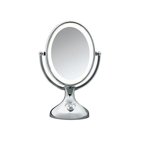 Conair BE18LCX Lighted 5X Chrome Double Sided Makeup Mirror