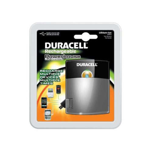 Duracell Powerhouse USB Charger w Lithium Ion Battery and Universal Cord Duracell Powerhouse USB Charger w Lithium Ion Battery and Universal Cord