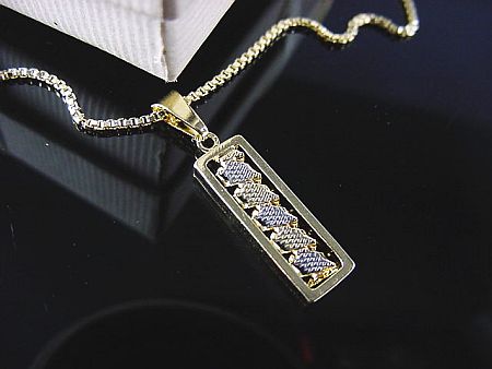 ELEGANT Necklace & Earring Set 18K Gold gf Pendant NEW