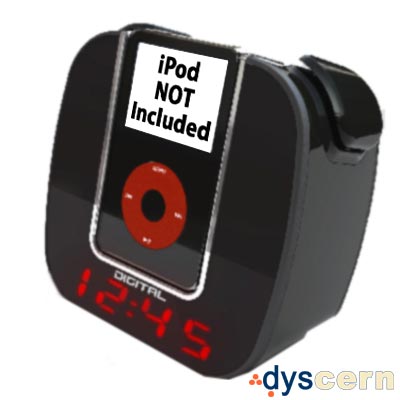 Curtis iMode IP205B IP205 Black iPod Dock Alarm Clock