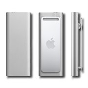 BIN-iPodShuffle2GB3GSilver: Apple iPod Shuffle 2GB 3rd Gen Tiny MP3 Player Silver