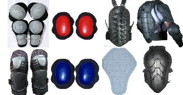 Motorcycle riding armor, jackets & back protectors