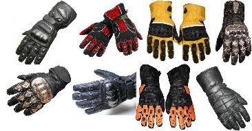 Motorcycle Gloves made of Leather & Textile