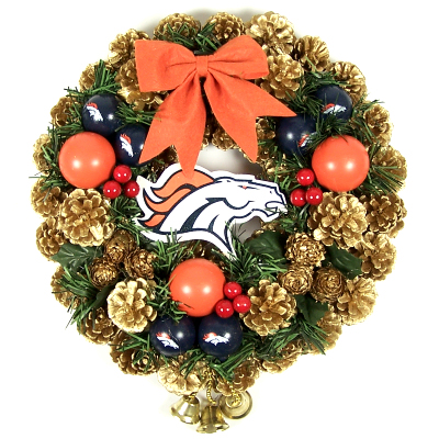 Denver Broncos on Denver Broncos Official Nfl Christmas Door Wreath