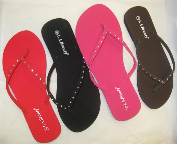 Comfortable Velvet Assorted Diamond Strap FLIP FLOP Sandals