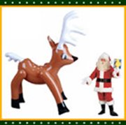 RIREI27: Festive Inflatable Brown Reindeer Christmas Decoration