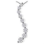 JDP120607-P: 1ct Journey Diamond Pendant in 14K White Gold
